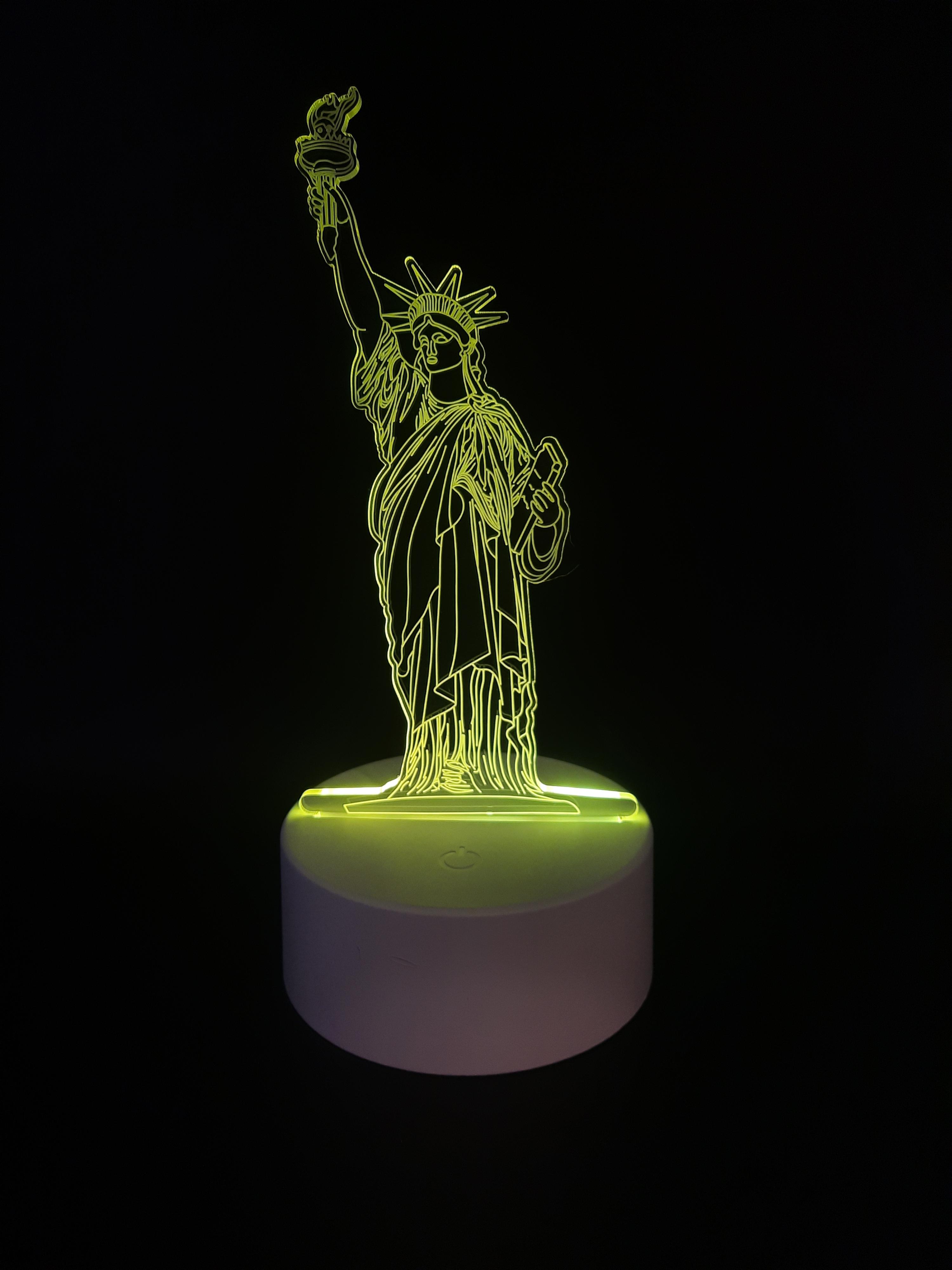 Ночник LED 3D Статуя Свободы 16 цветов - фото 5