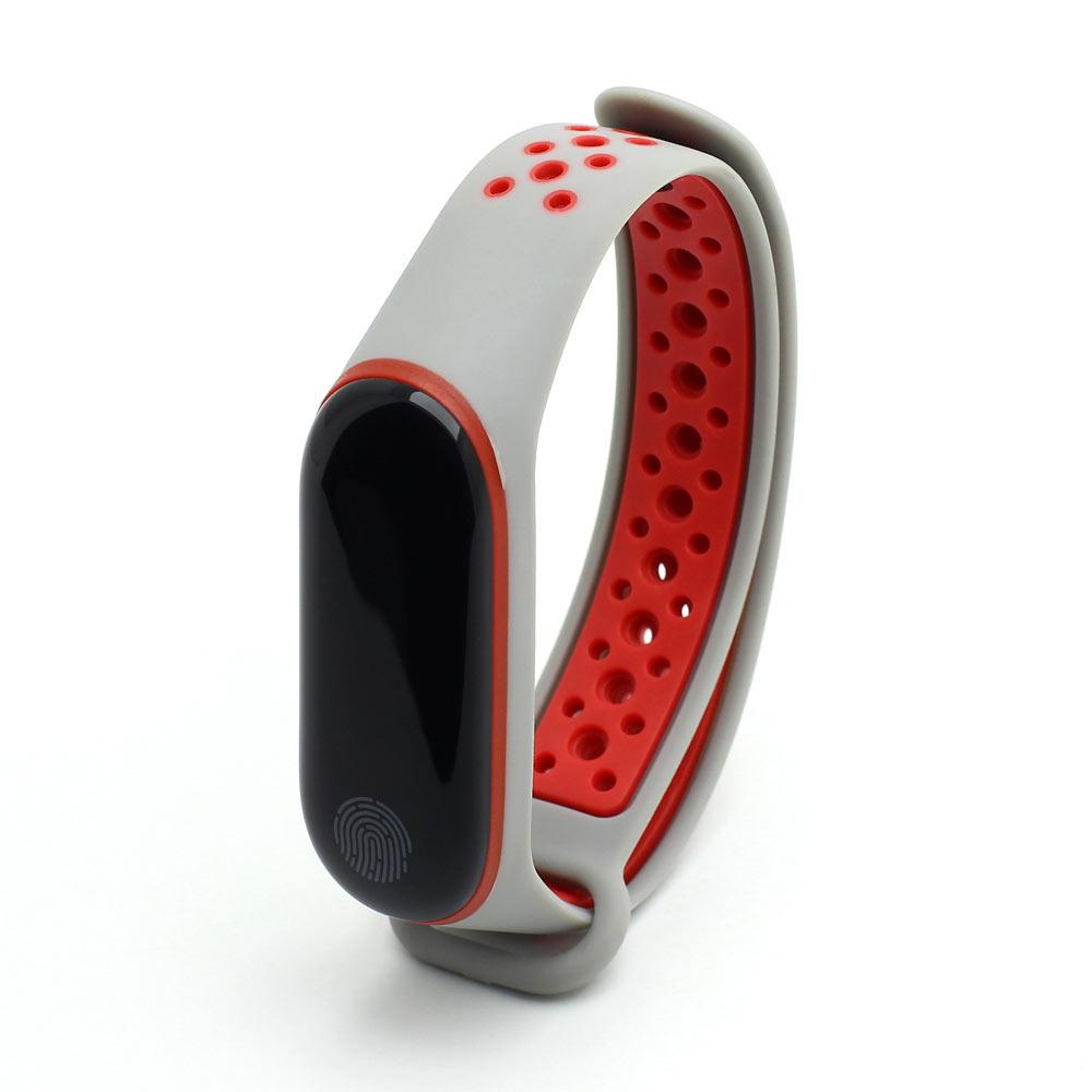 Ремешок для Xiaomi Mi Band 3/4 Grey/Red (19201372)