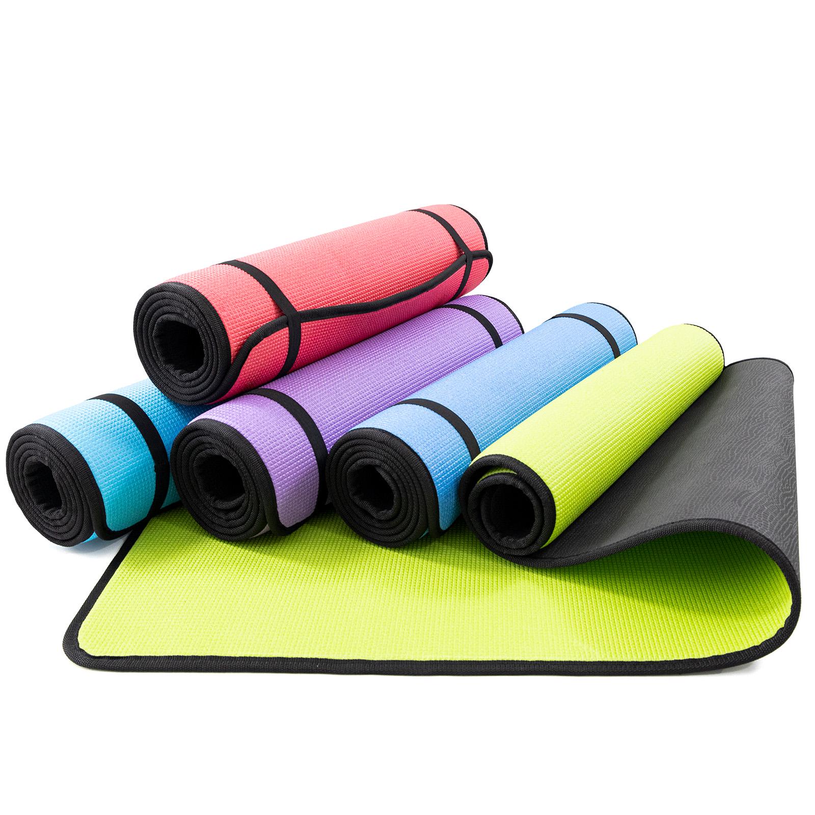 Килимок для йоги та фітнесу EVA Osport Yoga Pro/8 мм Чорно-салатовий (OF-0275) - фото 4