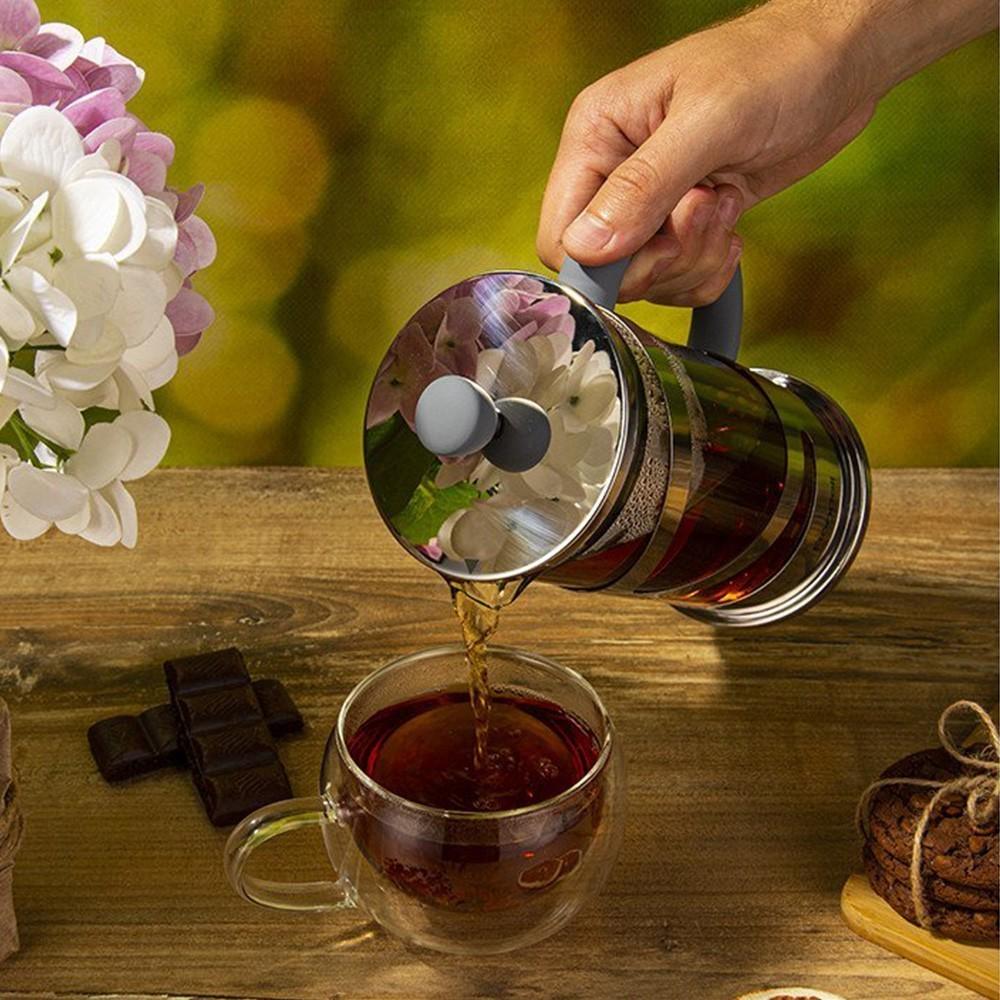 Френч-пресс Rondell Crystal 1 л Grey (RDS-840) - фото 8 Френч-пресс Rondell Crystal 1 л Grey (RDS-840) - фото 8