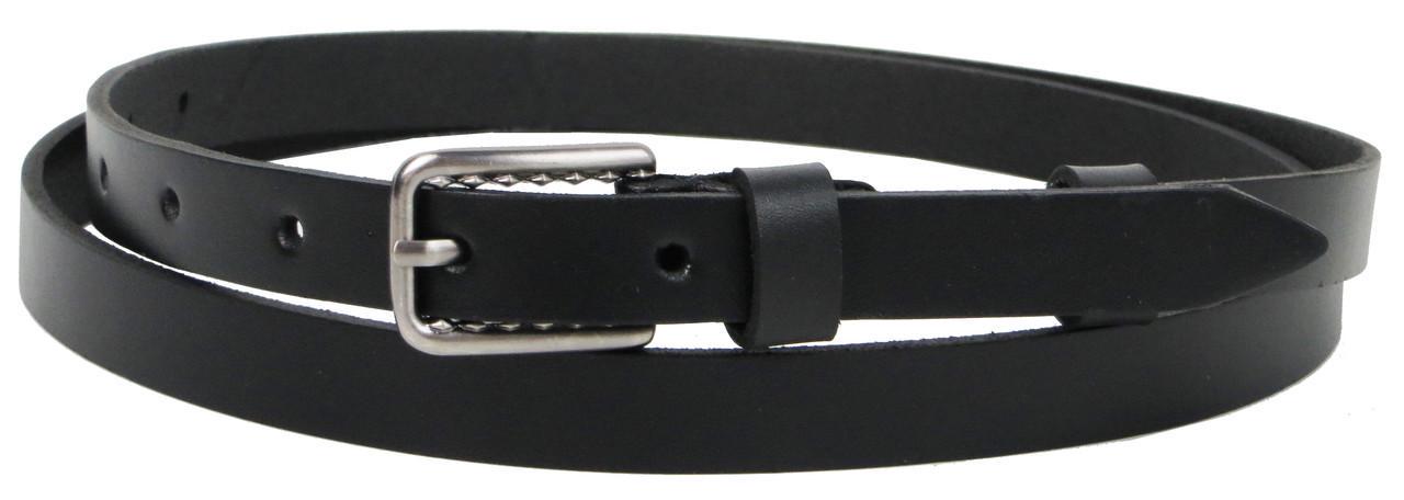 Ремень узкий женский кожаный Skipper 1484-15 Черный Ремень узкий женский кожаный Skipper 1484-15 Черный