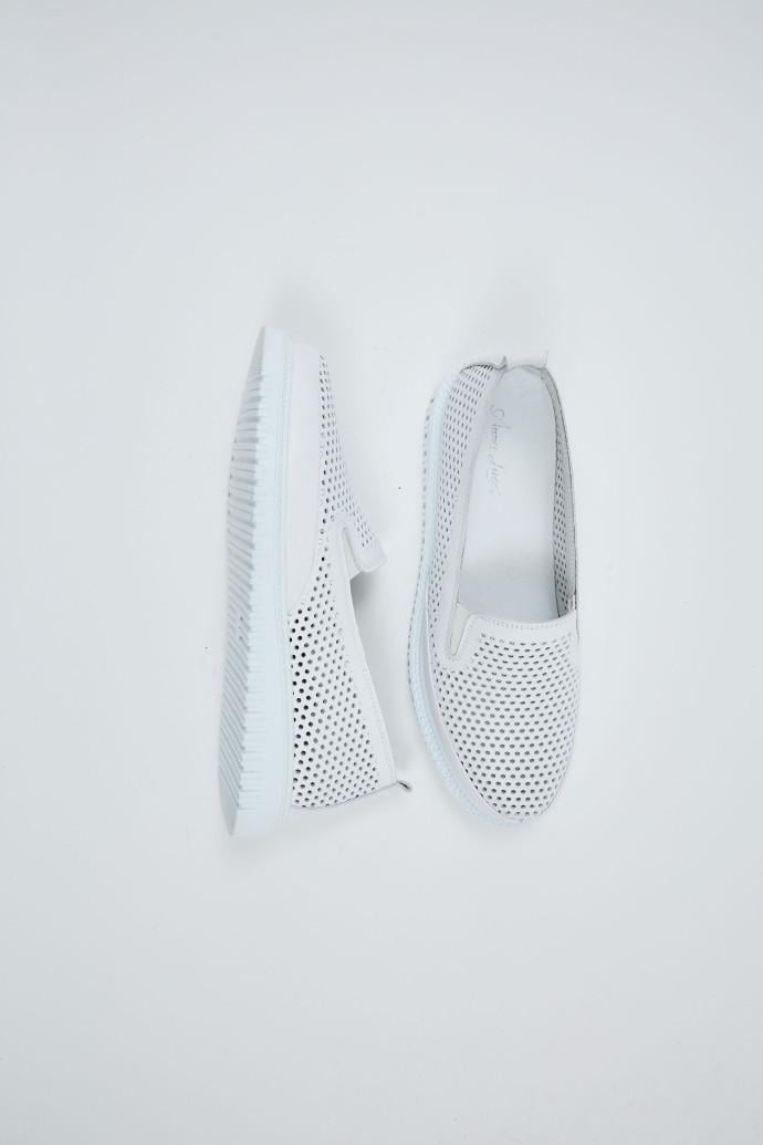 Мокасины женские Anna Lucci кожаные р. 41 Белый (198080) - фото 4