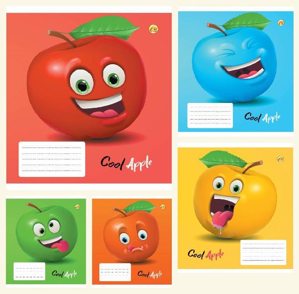 Зошити учнівські у лінійку Тетрада ТЕ22210 Яблуко 18 арк. 20 шт. в уп. (MTT-164579)