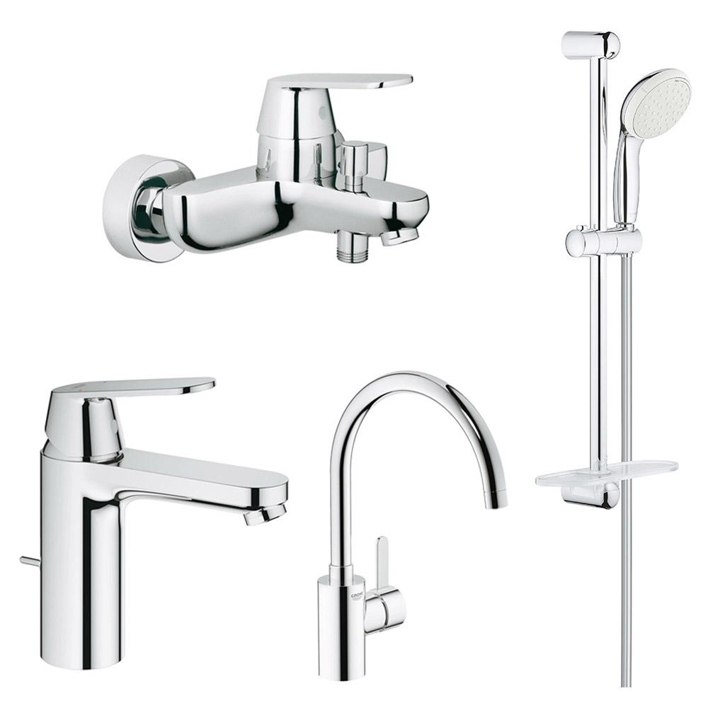 Набор смесителей для ванны Grohe Eurosmart M-Size 126115MK Хром (111193)