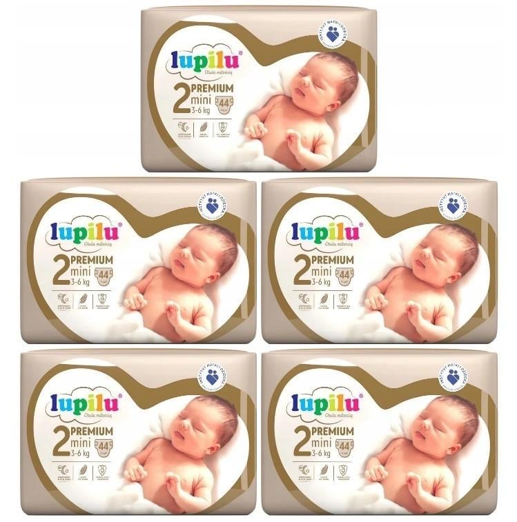 Підгузки дитячі Lupilu Premium Mini р. 2/вага 3-6 кг 220 шт. (1608941043)