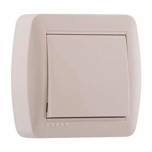 Выключатель одноклавишный Lezard Demet Кремовый накладной (27549313)