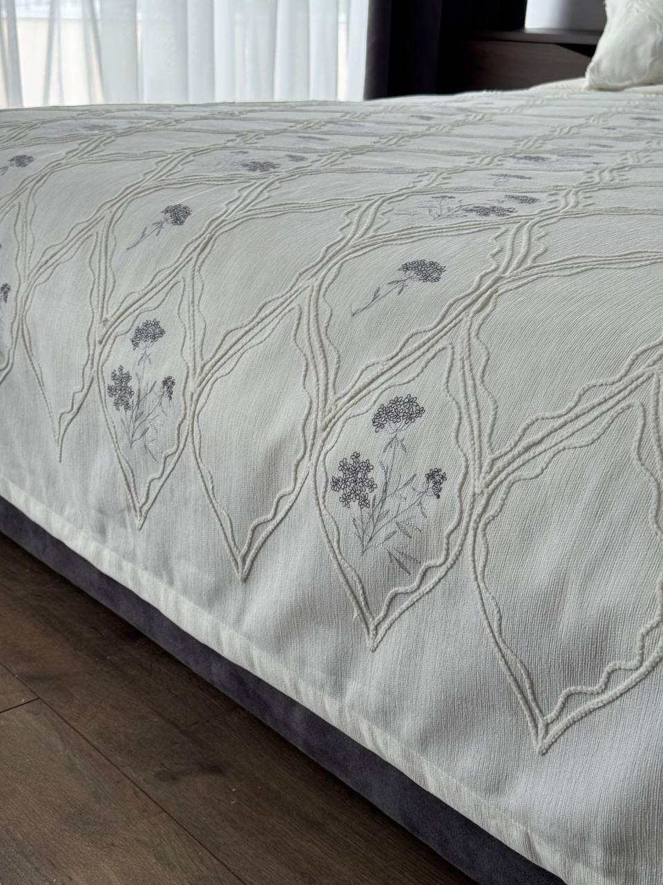 Покривало Бароко №5 бавовна 180х250 см Молочний (55677-5-180x250cm) - фото 10 Покривало Бароко №5 бавовна 180х250 см Молочний (55677-5-180x250cm) - фото 10