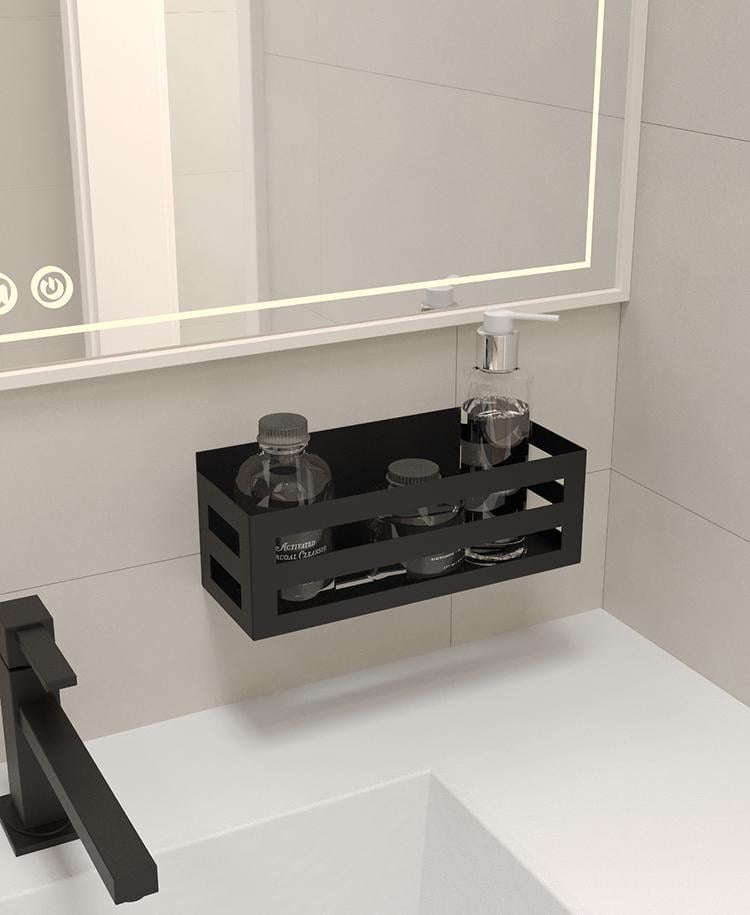 Полиця у ванну кімнату NC Home Perfo Чорний (23374135)