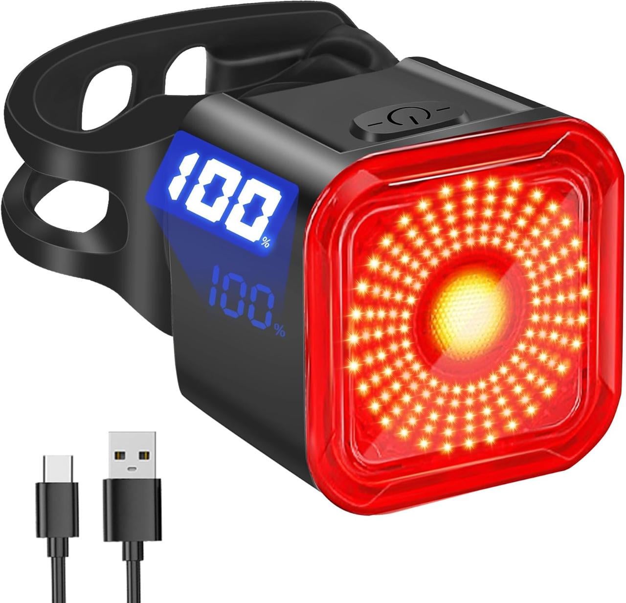 Задній ліхтар велосипедний DARKBEAM USB-C LED-екран 6 режимів IP55 водонепроникний (32130371)