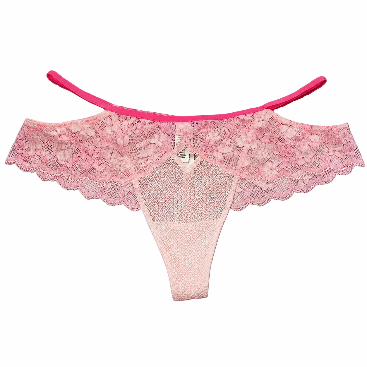 Трусики стринги Victoria's Secret Dream Angels Wide Side Lace Sides Thong Panty Pink S Розовый (24347698)