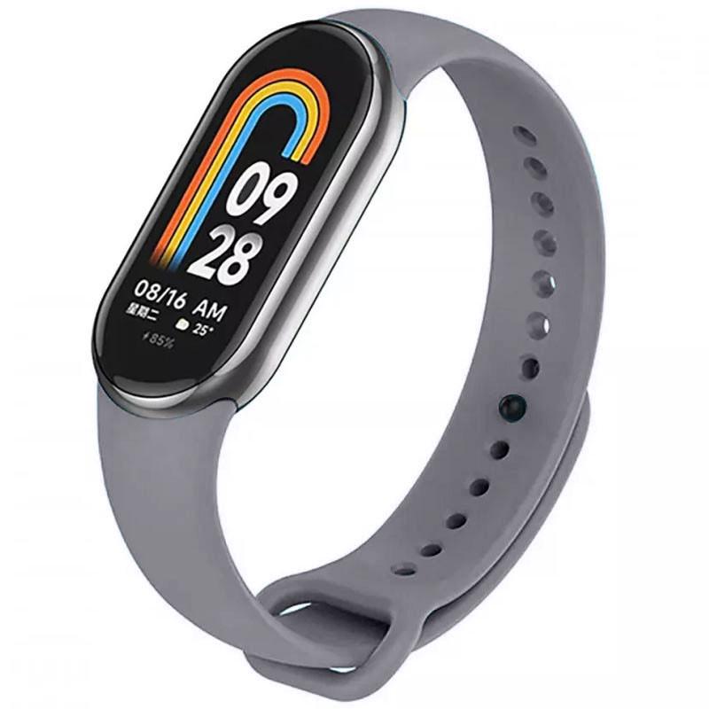 Ремінець силіконовий для Xiaomi Mi Band 8/9 Сірий/Dark Gray (00000065484_17)