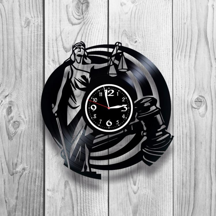 Годинник настінний Феміда 0029 з вінилової платівки