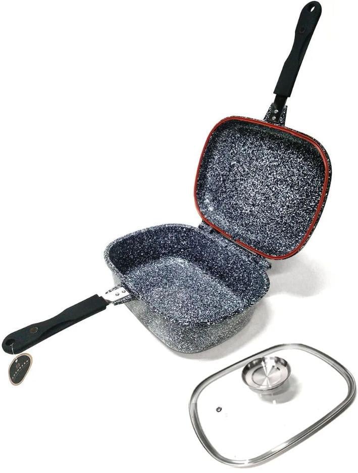 Жарівня Edenberg 3в1 гусятниця котел сковорода з кришкою з гранітним покриттям 30х24 см (64ed9c64)