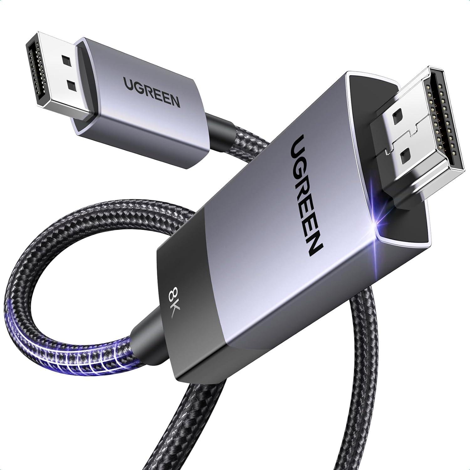 Кабель UGREEN DP115 DisplayPort to HDMI Grey (80395) - фото 3 Кабель UGREEN DP115 DisplayPort to HDMI Grey (80395) - фото 3