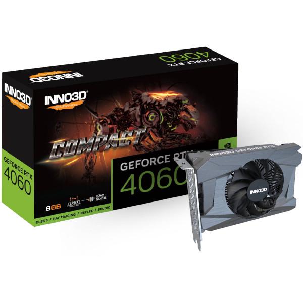 Видеокарта GeForce RTX4060 Inno3D N40601-08D6-173050N Compact 8 Гб GDDR6 128 bit PCI Express 4.0 X8 - фото 6