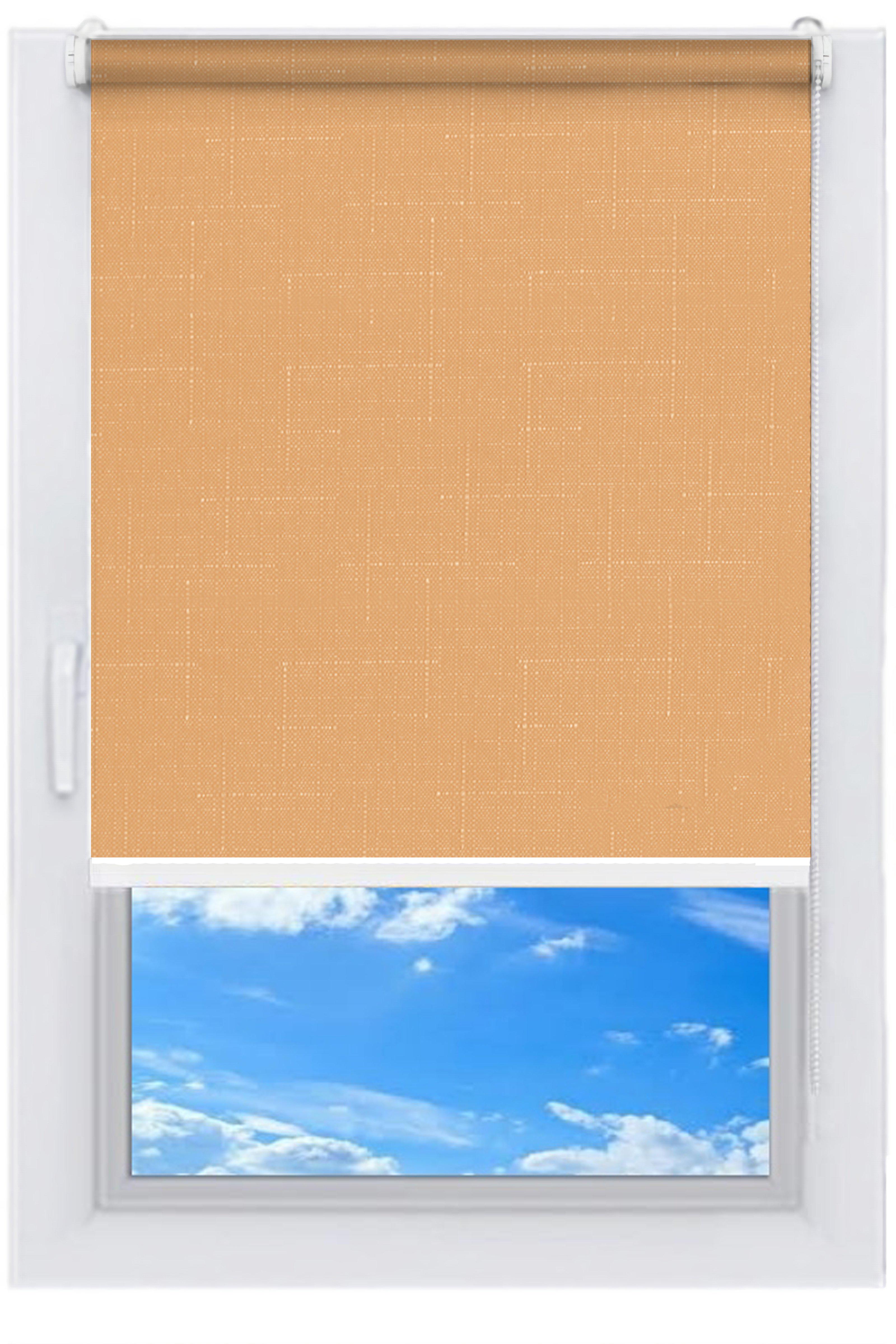 Ролета тканинна NewTex Льон 47,5х165 см Помаранчевий (2071)