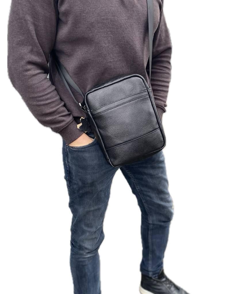 Месенджер Prestige з натуральної шкіри 25х20х6 см (sl01)