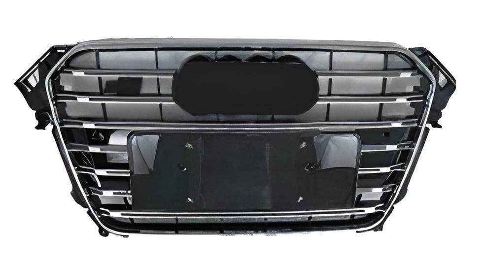 Передняя решетка S-style 2012-2015 хром GT Tuning для Audi A4 B8 2007-2015 ABS Хром