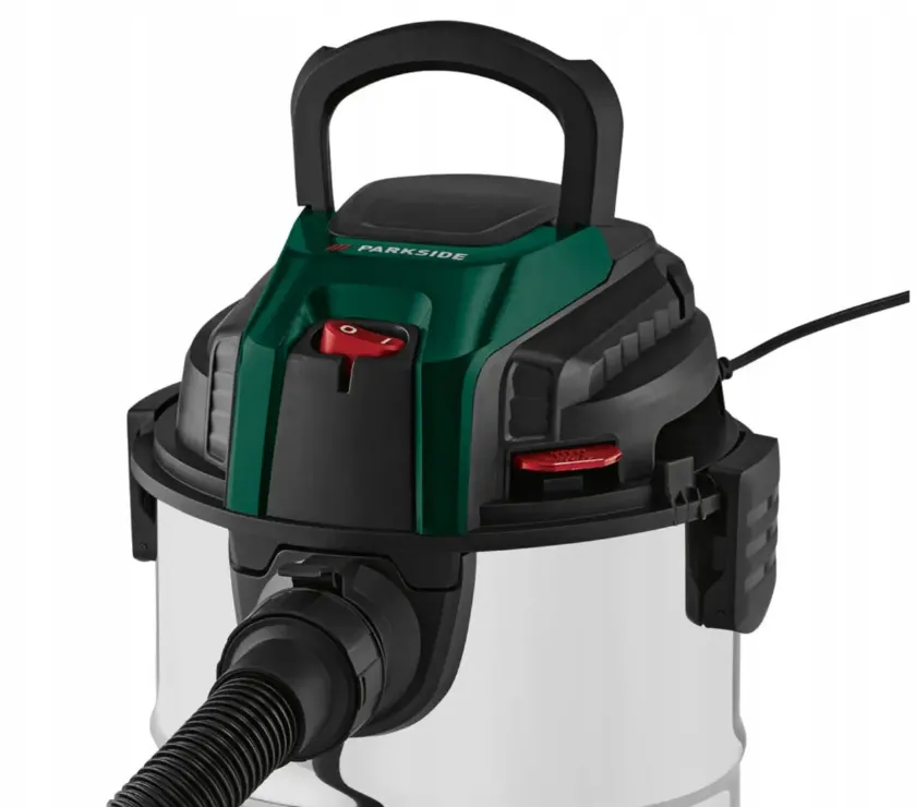 Пылесос промышленный Parkside PWD B2 1300W металлический сухая/влажная уборка 20 л (580829) - фото 3 Пылесос промышленный Parkside PWD B2 1300W металлический сухая/влажная уборка 20 л (580829) - фото 3