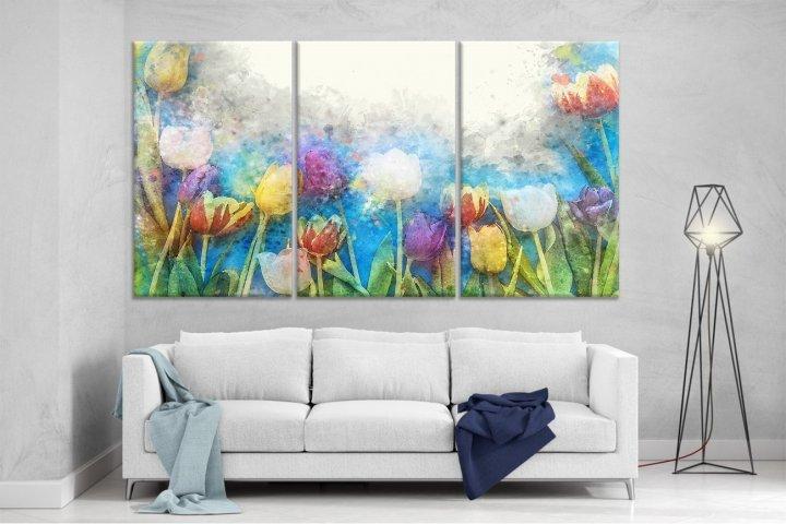 Картина модульная на холсте DK Тюльпанчики 159x99 см (XL68)
