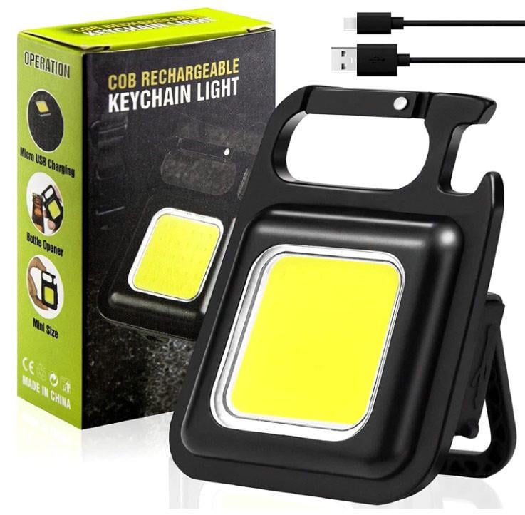 Брелок с фонариком COB Rechargeable Keychain light аккумуляторный с открывалкой и магнитом (2080595449)