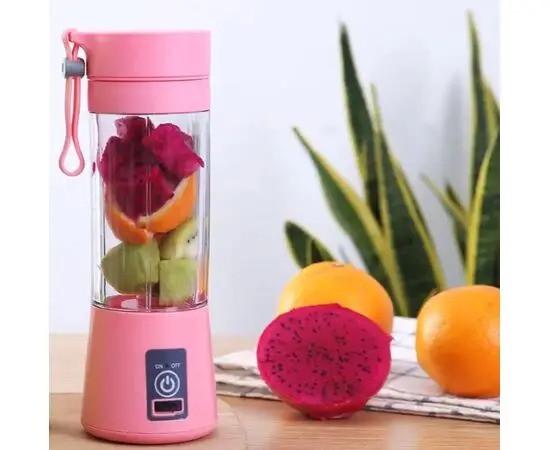 Фітнес-блендер портативний Smart Juice Cup Fruits USB Рожевий (1693378771) - фото 5