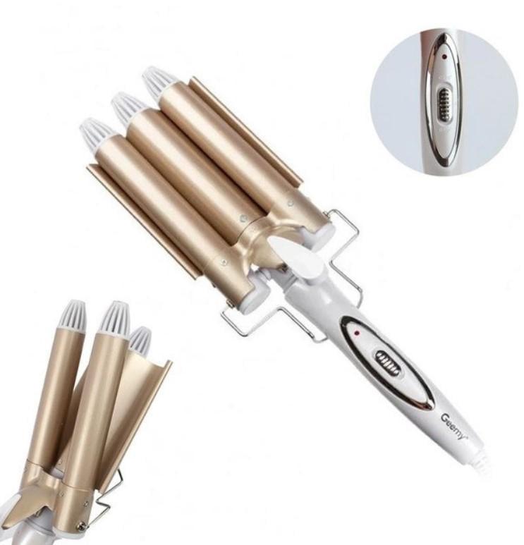 Плойка для волосся Gemei GM 1988-25 3-хвилі з керамічним покриттям 45 Вт (2390000040) - фото 10