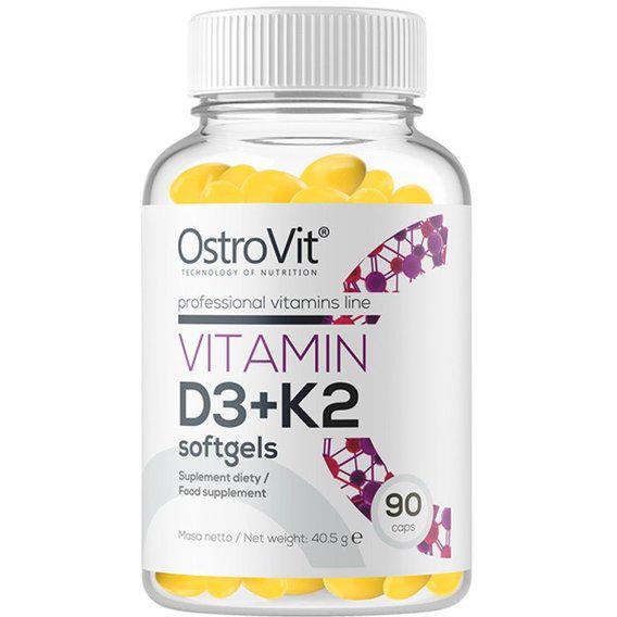 Вітамін для спорту OstroVit Vitamin D3 з K2 90 м'як. капс. (000009077)