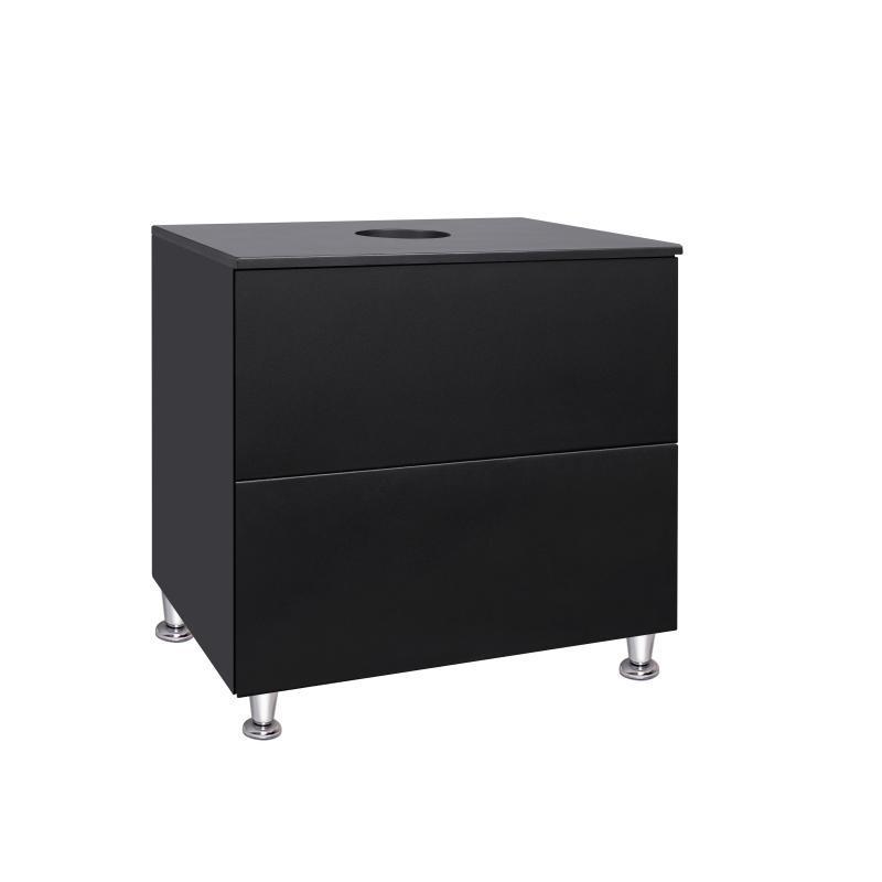 Тумба підлогова Qtap Tern 700х616х469 мм зі стільницею Matt black (QT1780TNL702MB)