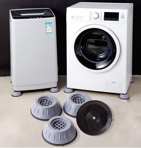 Антивибрационные подставки для стиральной машины 10х3,5 см 4 шт. Серый (9589307) - фото 2 Антивибрационные подставки для стиральной машины 10х3,5 см 4 шт. Серый (9589307) - фото 2