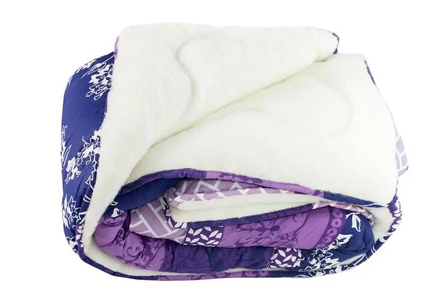 Одеяло полуторное из овечьей шерсти Лери Макс Синий (17535)