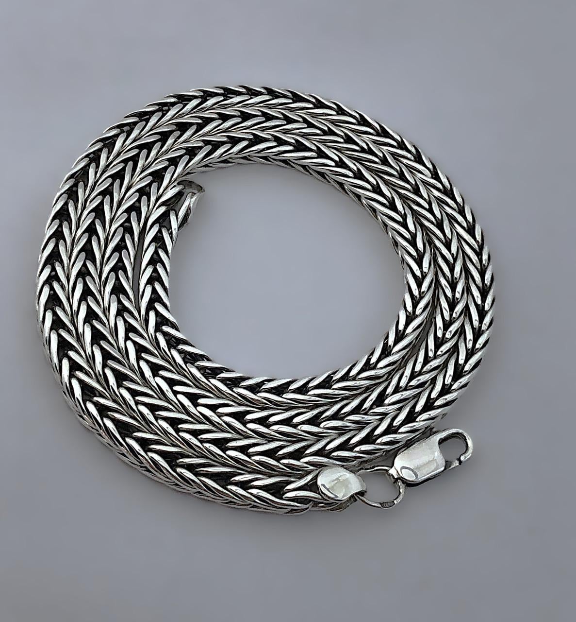 Цепочка серебряная мужская Колосок 55 см