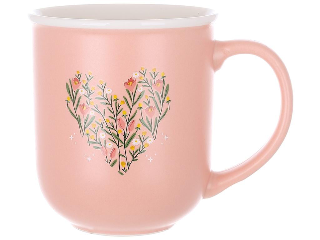 Чашка Heart 400 мл Розовый (BDI-994-005)