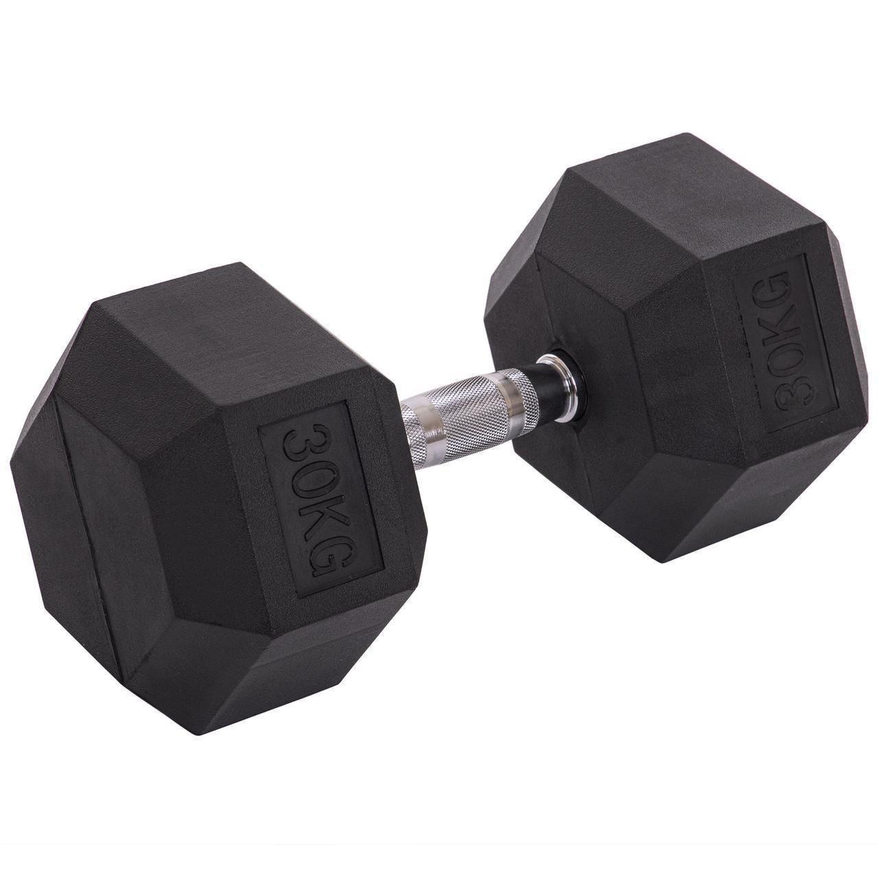 Гантель цельная Zelart TA-2679-30 шестигранная гексагональная обрезиненная 30 кг (2532858633)