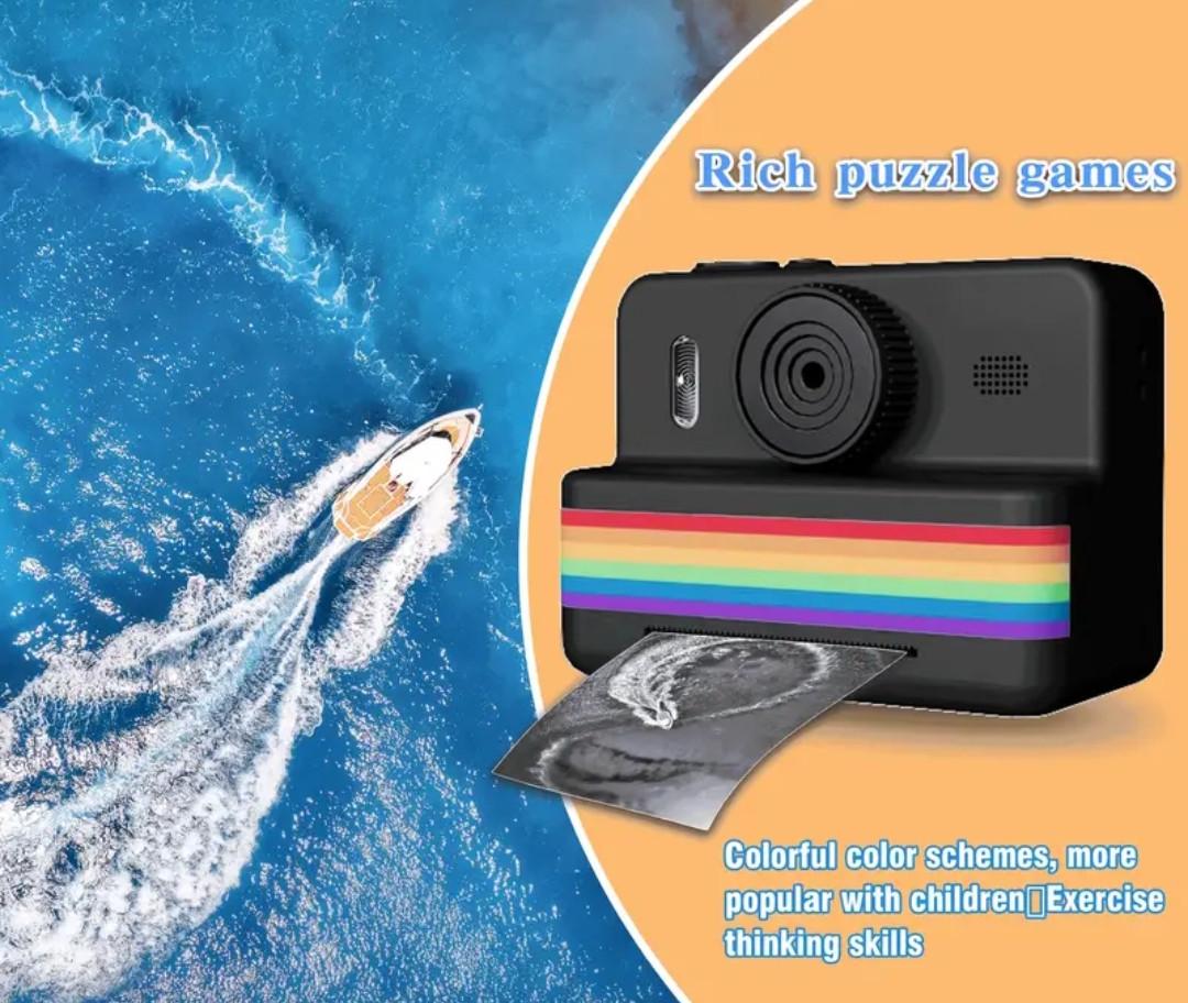 Фотоапарат дитячий з функцією миттєвого друку Polaroid Чорний - фото 4 Фотоапарат дитячий з функцією миттєвого друку Polaroid Чорний - фото 4