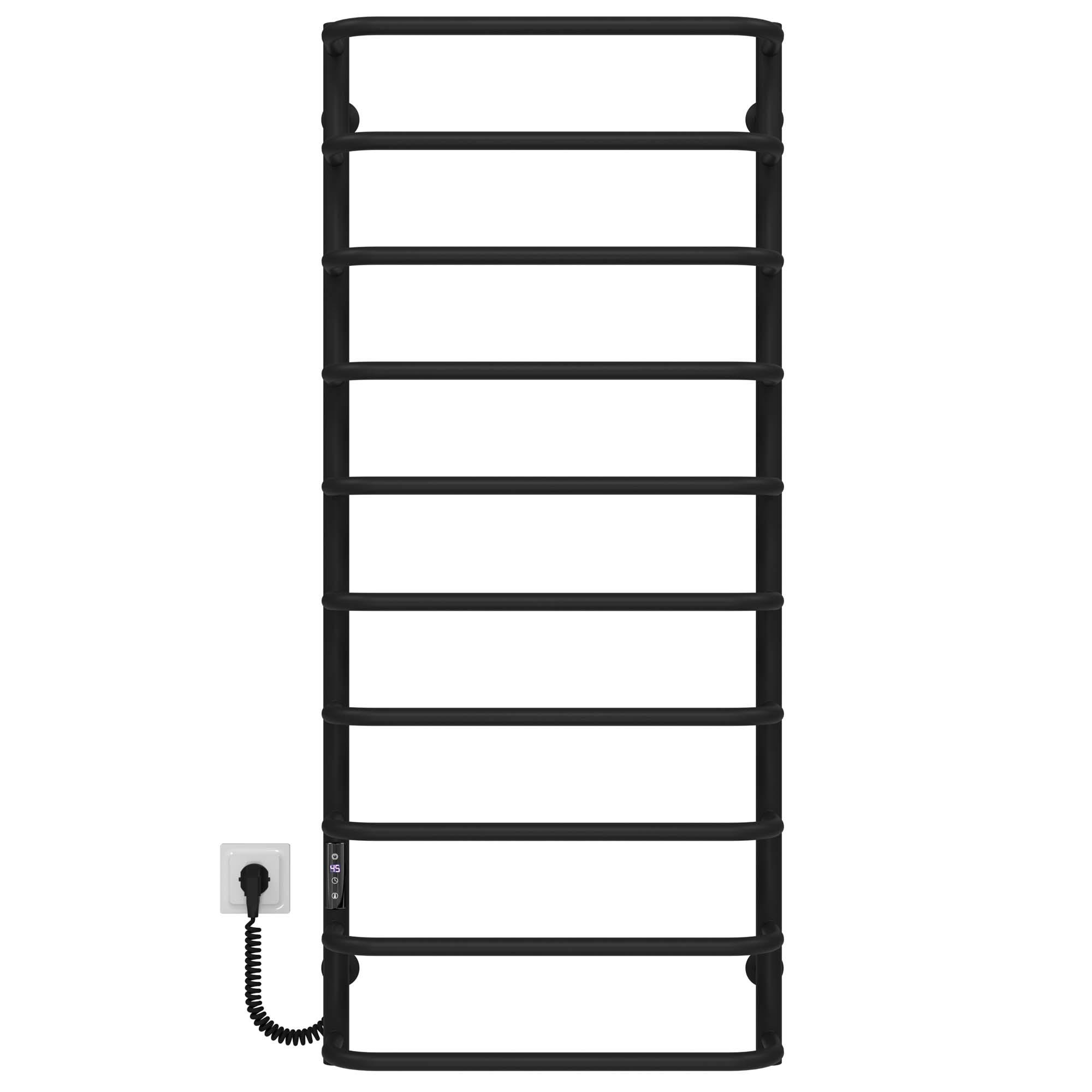 Рушникосушарка електрична Deffi Стандарт П10 JD03 ліве підключення нержавіюча сталь 500x1200 мм Чорний (C.SS.120.50.10.E.B.L.1)