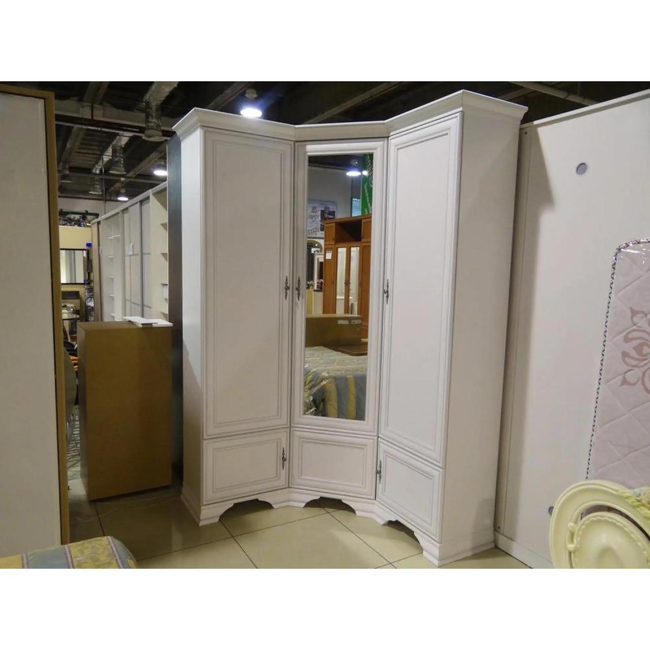 Шафа кутова з дзеркалом ВМК Кентукі SZFN5D Білий альпійський (GRB-1766) - фото 5 Шафа кутова з дзеркалом ВМК Кентукі SZFN5D Білий альпійський (GRB-1766) - фото 5