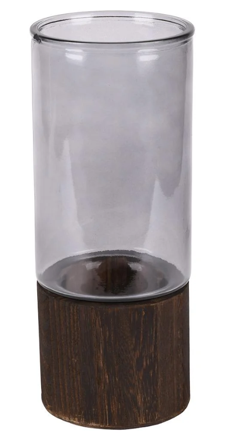 Ваза стеклянная 10х26 см (R35678-26)