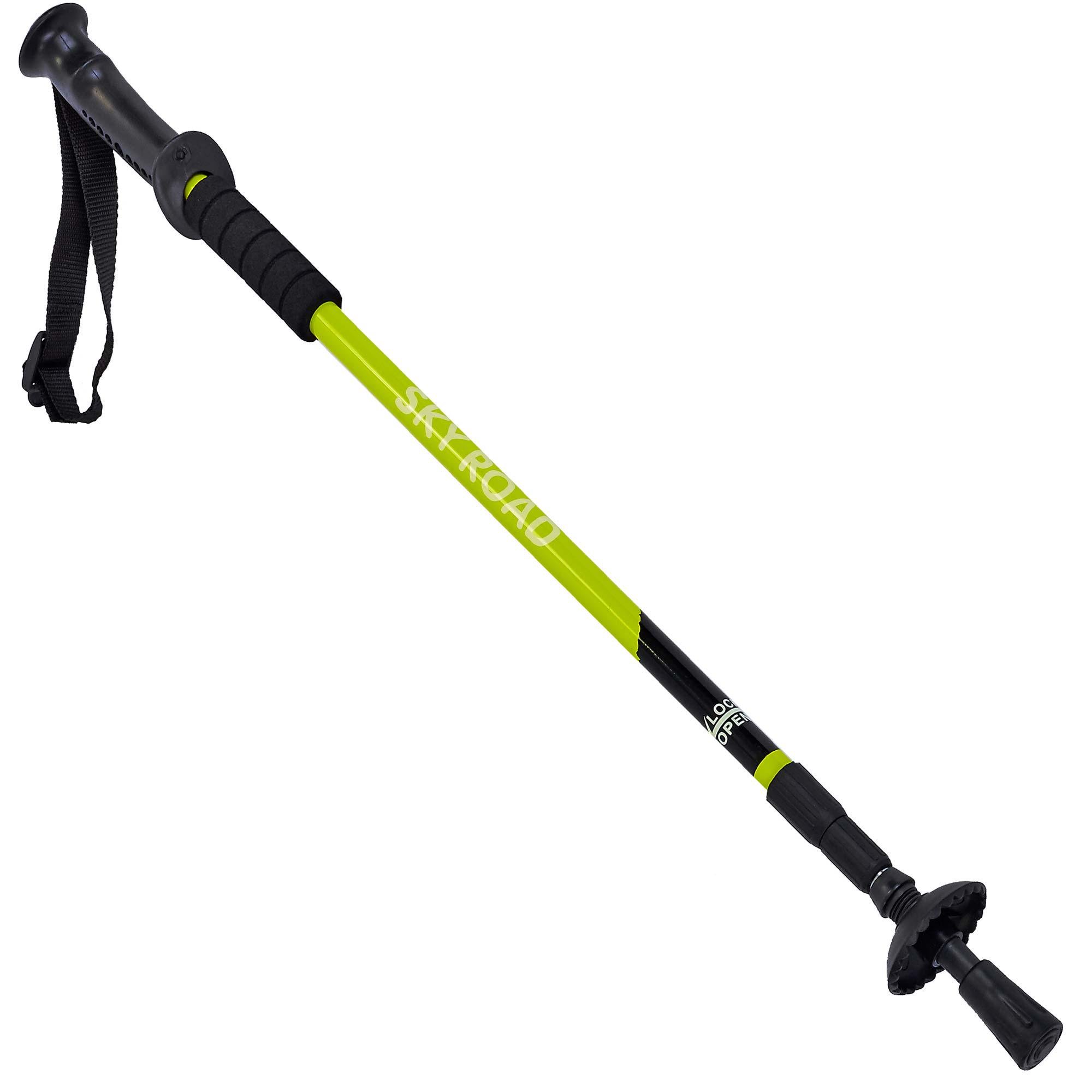 Палиця трекінгова для скандинавської ходьби SP-Sport SKY ROAD TY-5526 65-135 см Лимонний