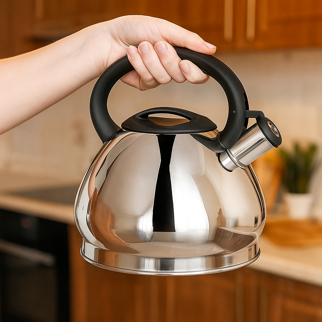 Чайник для плиты SimpleSteel с свистком нержавеющая сталь одинарное дно 3,5 л (03-MH-5179) - фото 5 Чайник для плиты SimpleSteel с свистком нержавеющая сталь одинарное дно 3,5 л (03-MH-5179) - фото 5