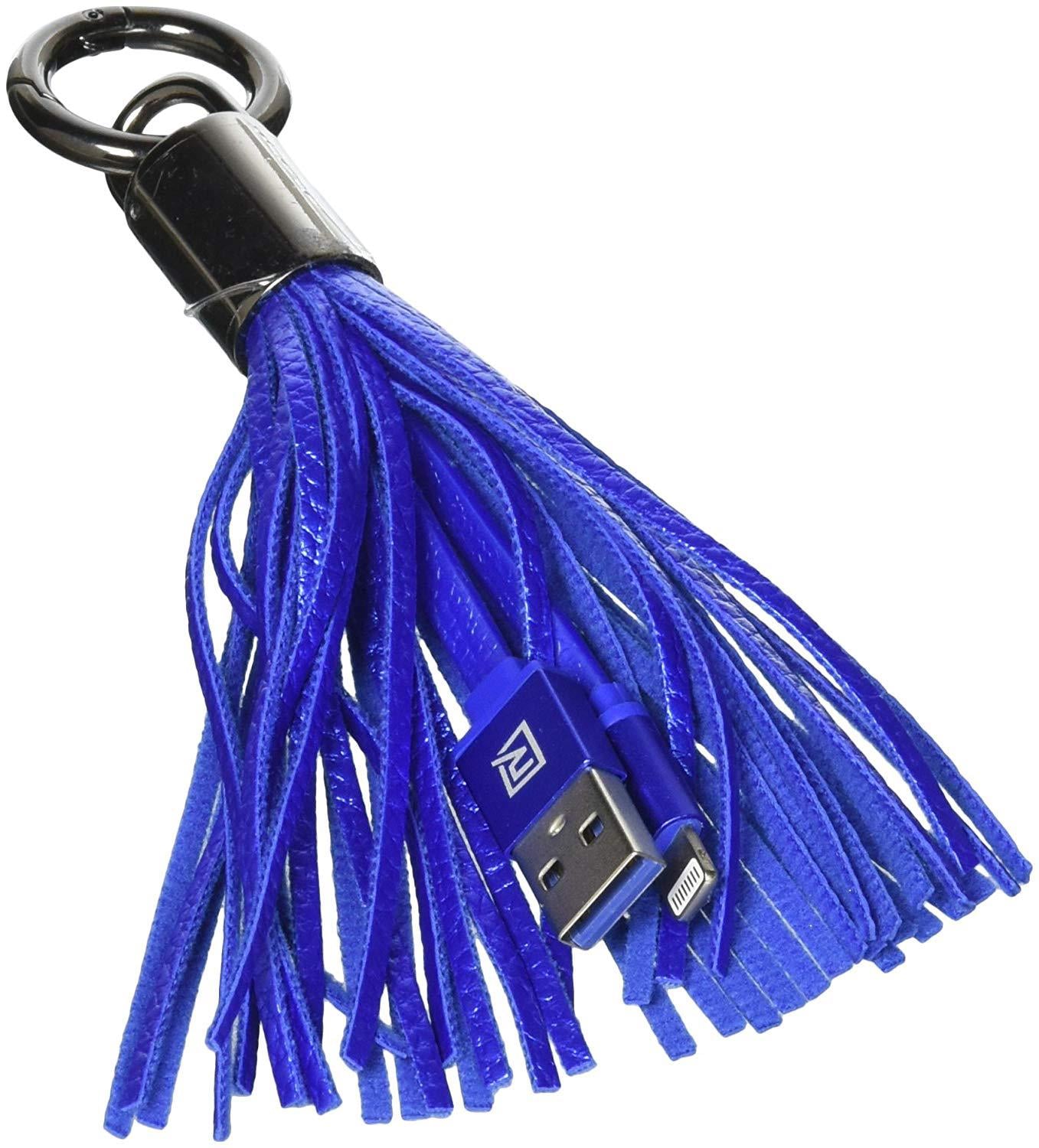 Кабель Remax RC-053i USB Lightning Tassel Ring 15 см Голубой (6954851260165)