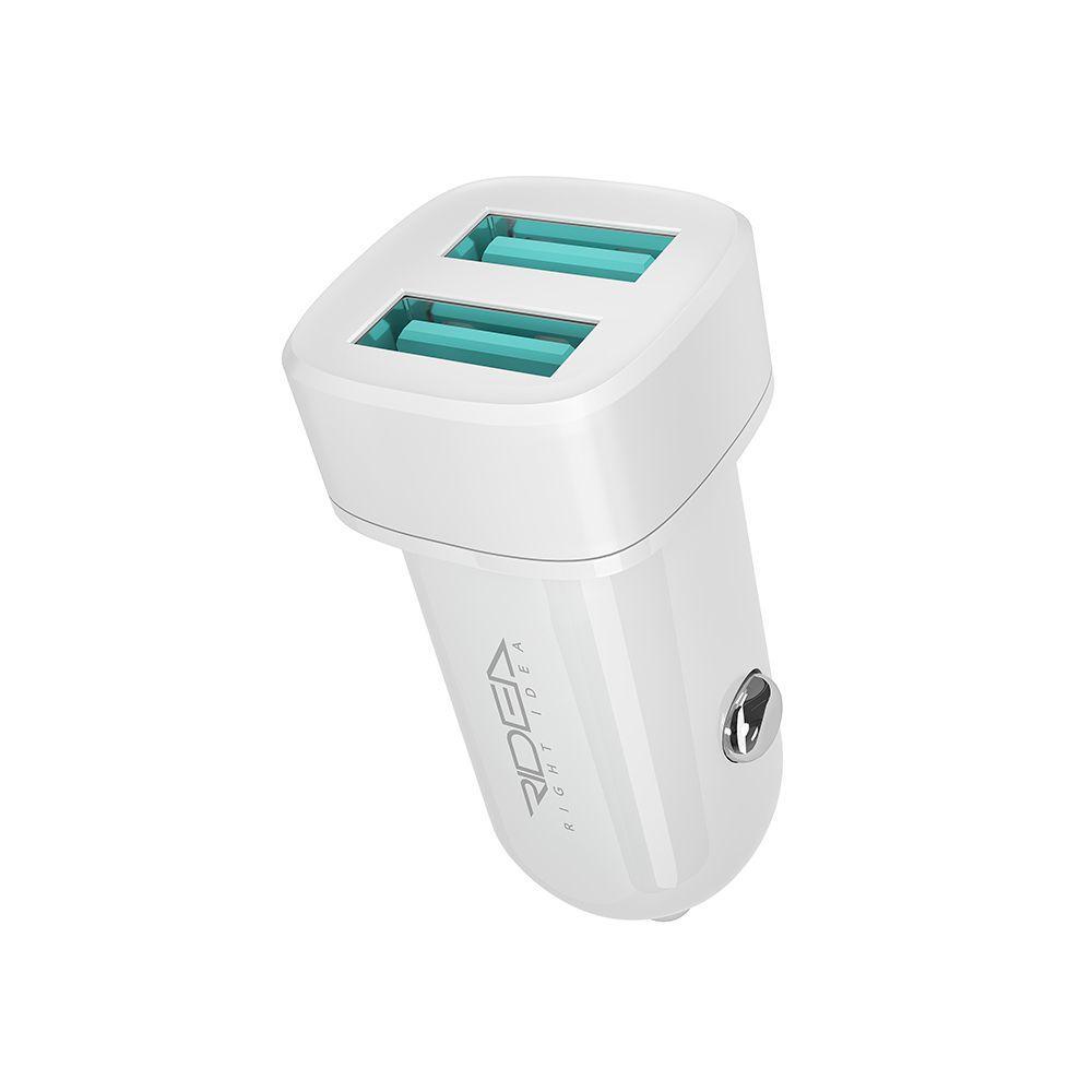 Зарядний пристрій в авто Ridea RCC-21012 Grand 2USB 2,4 A Білий (3496)
