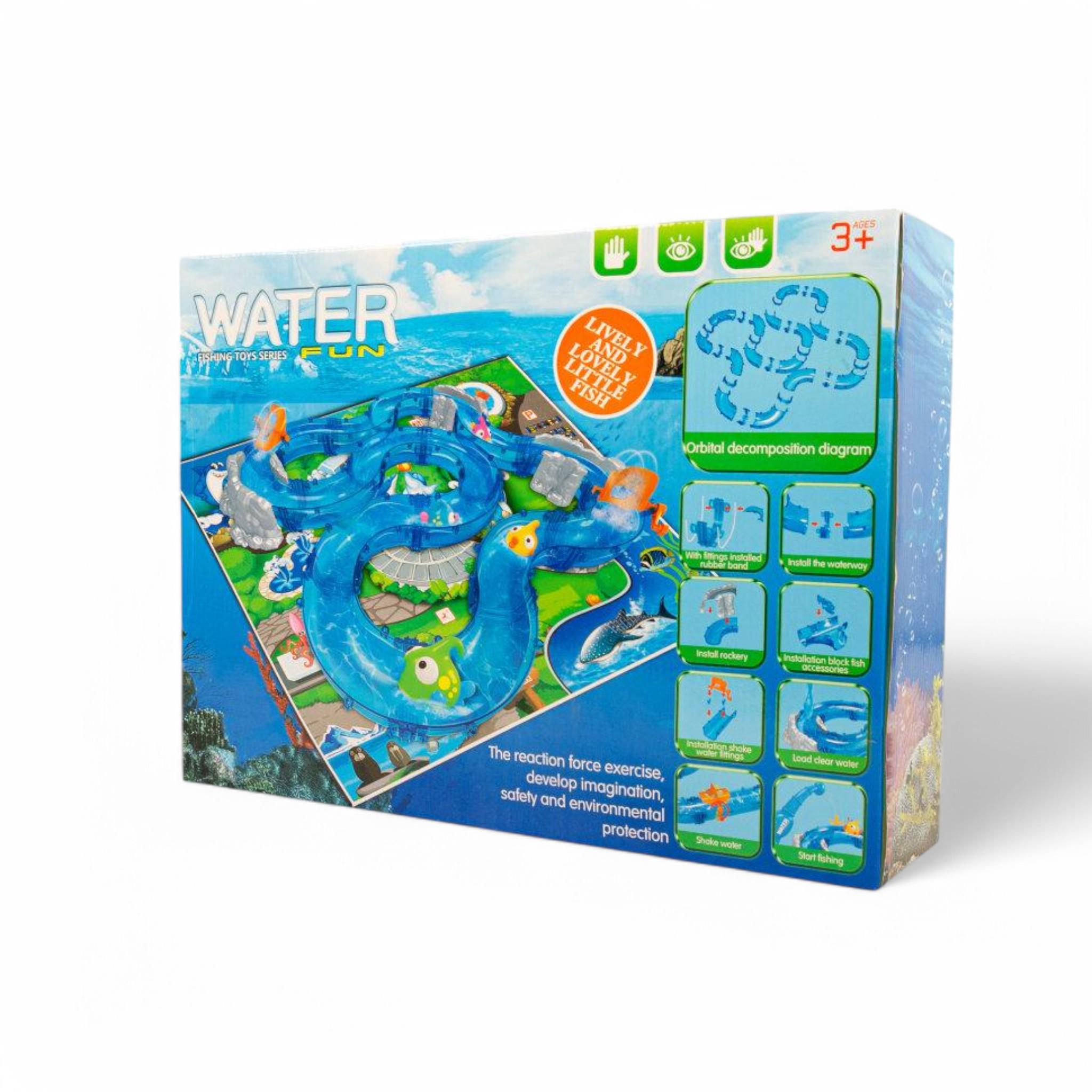 Трек риболовля Ye Xing Toys Water Fan у трубах 2 вудки 8 рибок килимок 87 деталей (G_HC222268NP)