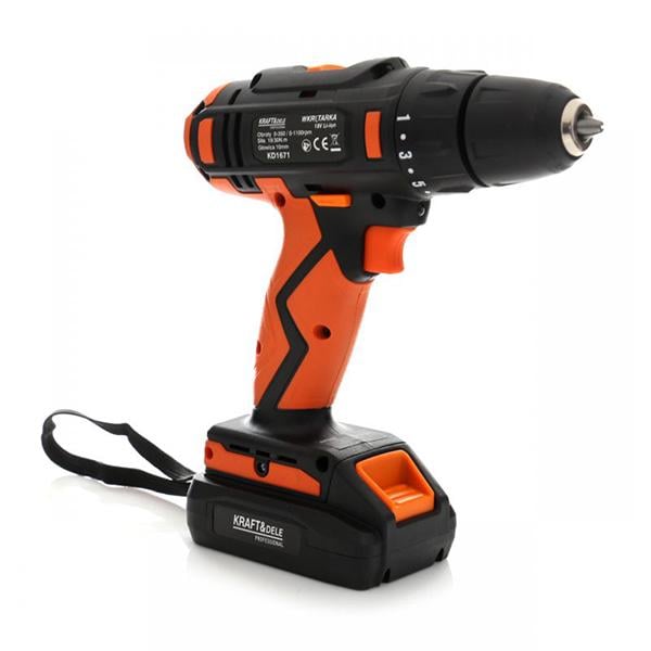 Дрель-шуруповерт аккумуляторный Kraft&Dele 18 В/1,3 Ач Li-Ion сверла/биты (KD1671) - фото 6 Дрель-шуруповерт аккумуляторный Kraft&Dele 18 В/1,3 Ач Li-Ion сверла/биты (KD1671) - фото 6