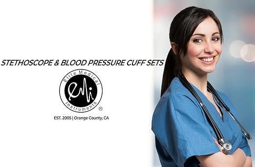 Тонометр механический EMI Burgundy стетоскоп и анероидный сфигмоманометр - фото 5