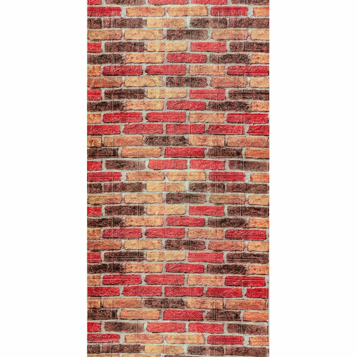 3D-панель самоклейна Sticker Wall під катеринославську цеглу 3080x700x3 мм Бежево-коричневий (3DPanda-1764)