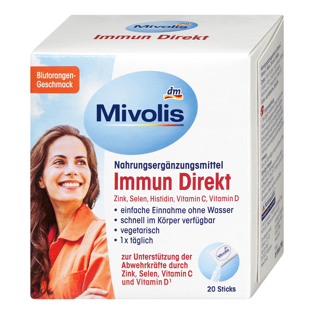 Биологически активная добавка Mivolis Immun Direkt порошок Красный апельсин для иммунитета 20 шт. (EPI-15102025-1407)