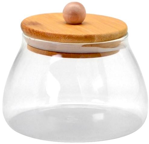 Банка с бамбуковой крышкой 550мл 11х10 см