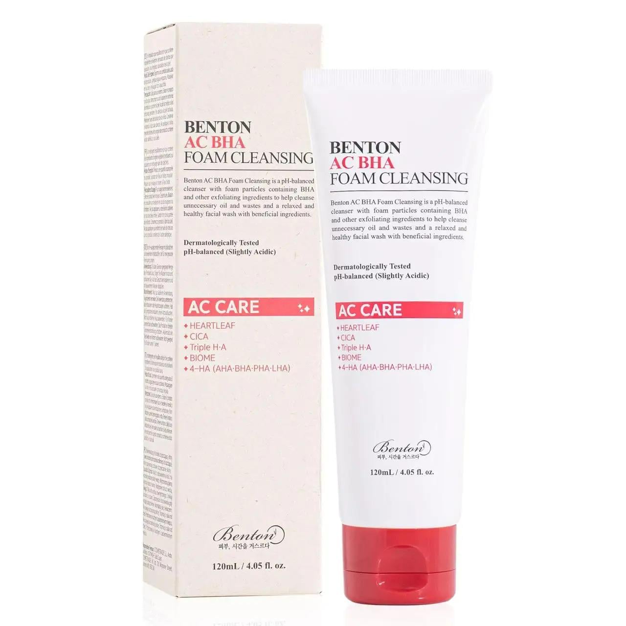 Гель-пенка с саллициловой кислотой Benton AC BHA Foam Cleansing 120 мл
