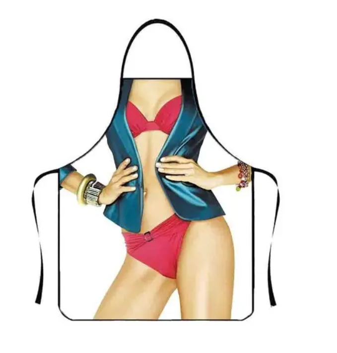Фартук с приколом женщина в купальнике 75х60 см Разноцветный (49998) Фартук с приколом женщина в купальнике 75х60 см Разноцветный (49998)